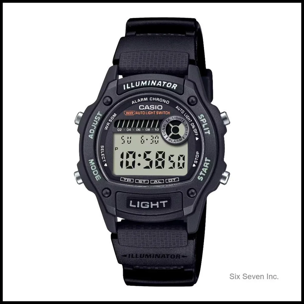 Digital Watch LED Backlight Chronograph Alarm Retro Minimal Utility